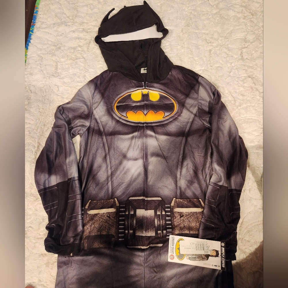 NWT Batman Union Suit W/Hood‎ Size S